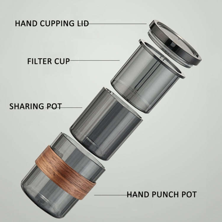 3 In 1 Pour Over Coffee Maker with Filter Cup for Camping Travel Office With Bag Brown