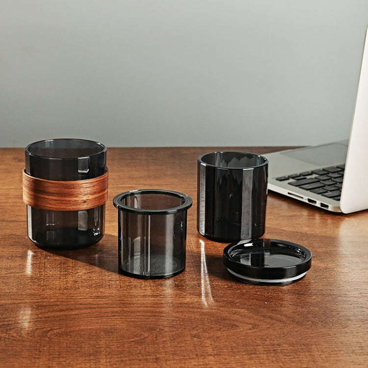 3 In 1 Pour Over Coffee Maker with Filter Cup for Camping Travel Office With Bag Brown