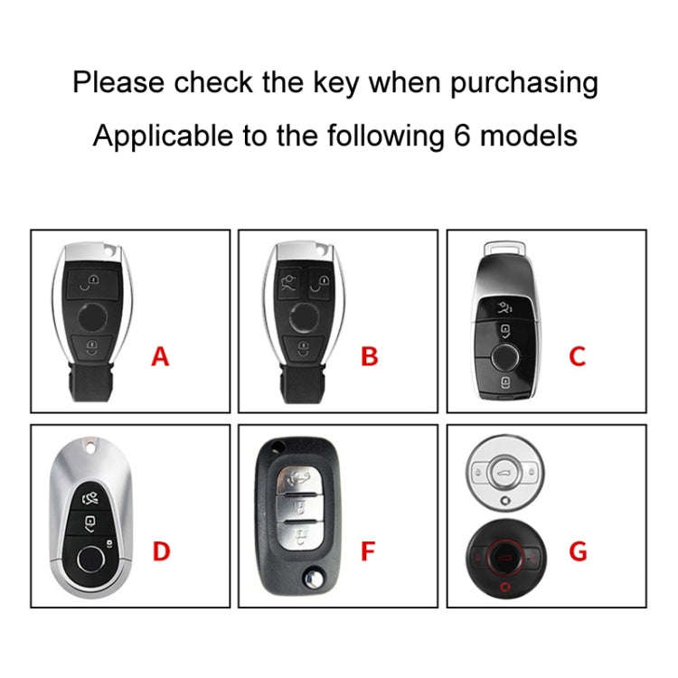 For Mercedes-Benz Car Key Cover Multifunctional Keychain Anti-lost Number Plate, Style: C