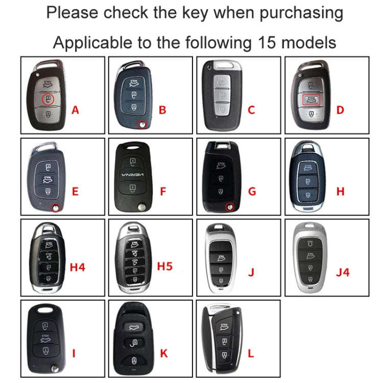For Hyundai Car Key Cover Multifunctional Keychains Anti-lost Number Plates, Style: B