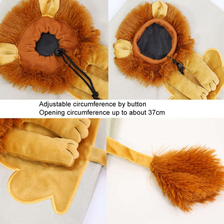Canvas Expandable Little Lion Shape Cat Bag Small Dog Handbag, Size: Large (Lake Blue)