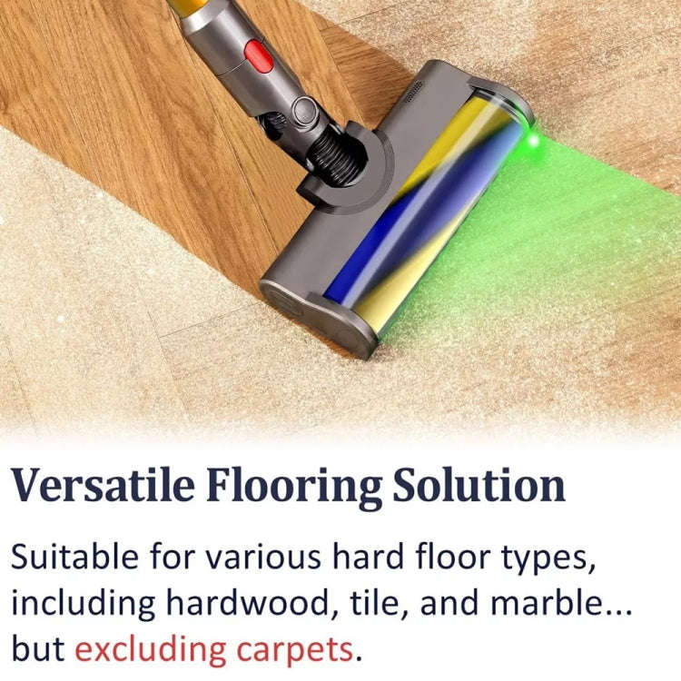 For Dyson V10 Slim V12 Slim Vacuum Cleaner Soft Brush Head With Green Light Dust Display Lamp