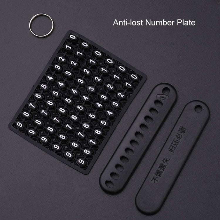 For Citroen Car Key Cover Multifunctional Keychain Anti-lost Number Plate(B)