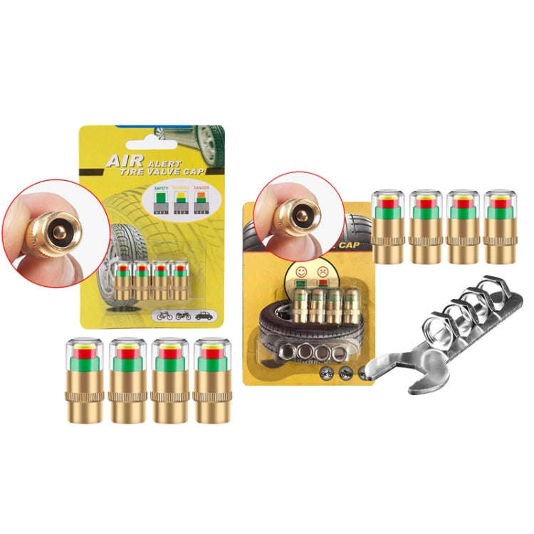 2.4BAR Vehicle Tire Pressure Monitoring Warning Cap, : Brass Core