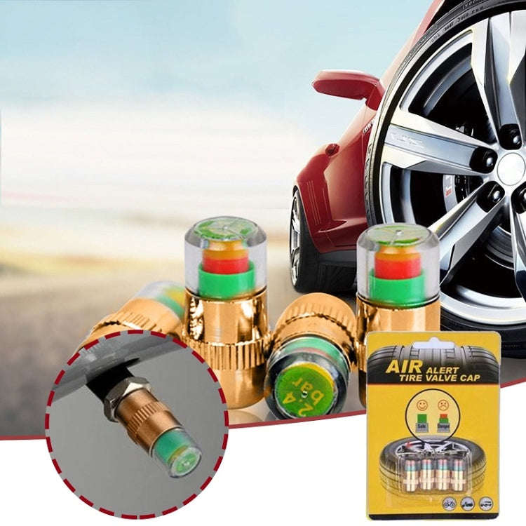 2.4BAR Vehicle Tire Pressure Monitoring Warning Cap, : Anti-theft with Wrench