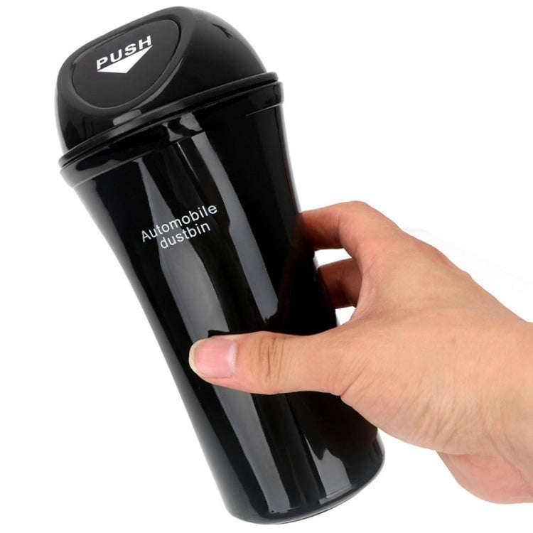 Car Mini Trash Can Multifunctional Interior Storage Box(Black)
