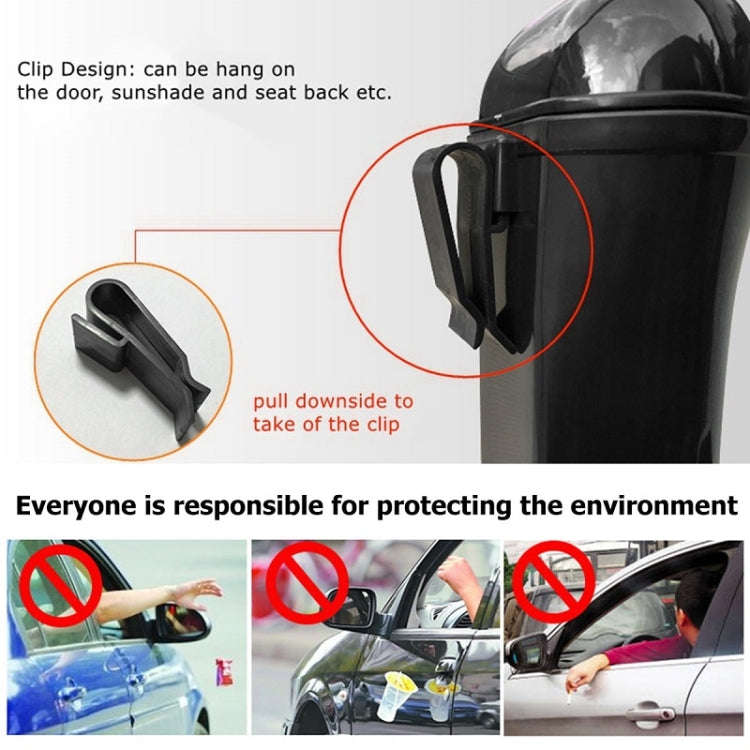 Car Mini Trash Can Multifunctional Interior Storage Box(Black)