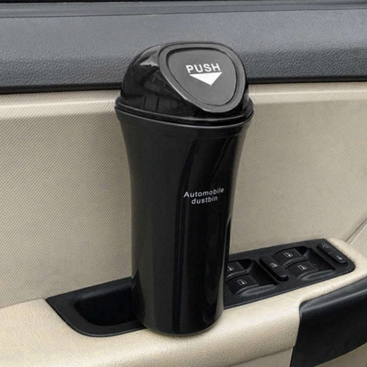 Car Mini Trash Can Multifunctional Interior Storage Box(Black)