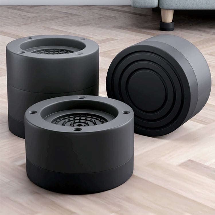Washing Machine Base Non-Slip Heightening Fixed Shock-Absorbing Foot Pads, Color: Black 6cm