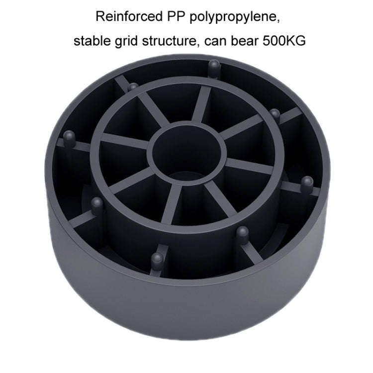 Washing Machine Base Non-Slip Heightening Fixed Shock-Absorbing Foot Pads, Color: Black 8.5cm