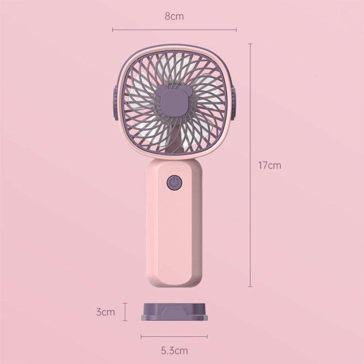 Handheld Portable Mini Multifunctional Fan With Phone Holder Function, Color: Yellow Green with B...