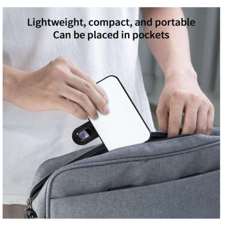 Selfie Fill Light Rechargeable 3 Color Temperature Clip On For Phone, Laptop, Tablet Meeting(Black)