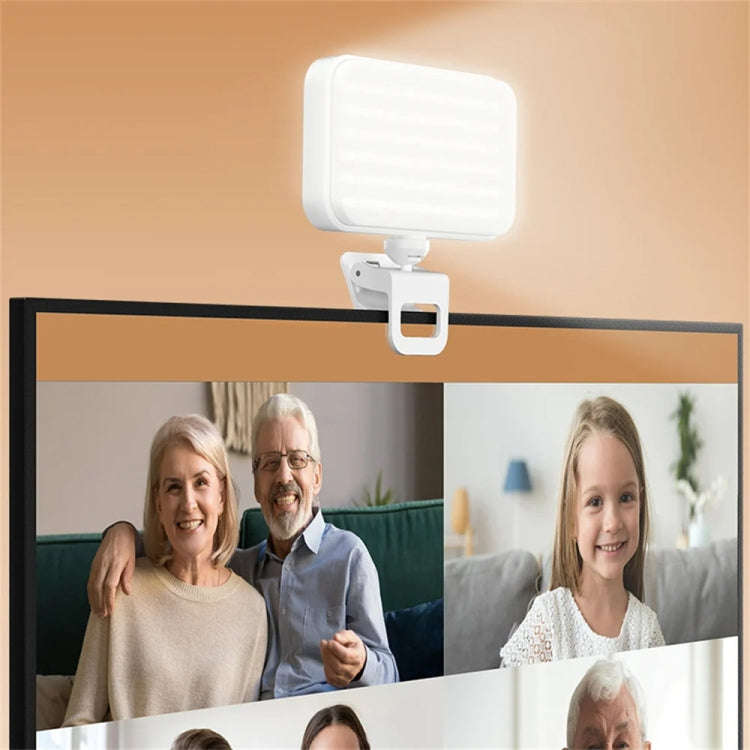 66 LEDs Selfie Fill Light Rechargeable 3 Modes Clip-on Pocket Light For Phone, Laptop, Tablet Mee...