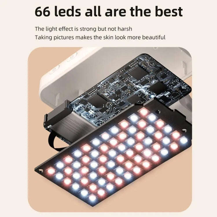 66 LEDs Selfie Fill Light Rechargeable 3 Modes Clip-on Pocket Light For Phone, Laptop, Tablet Mee...