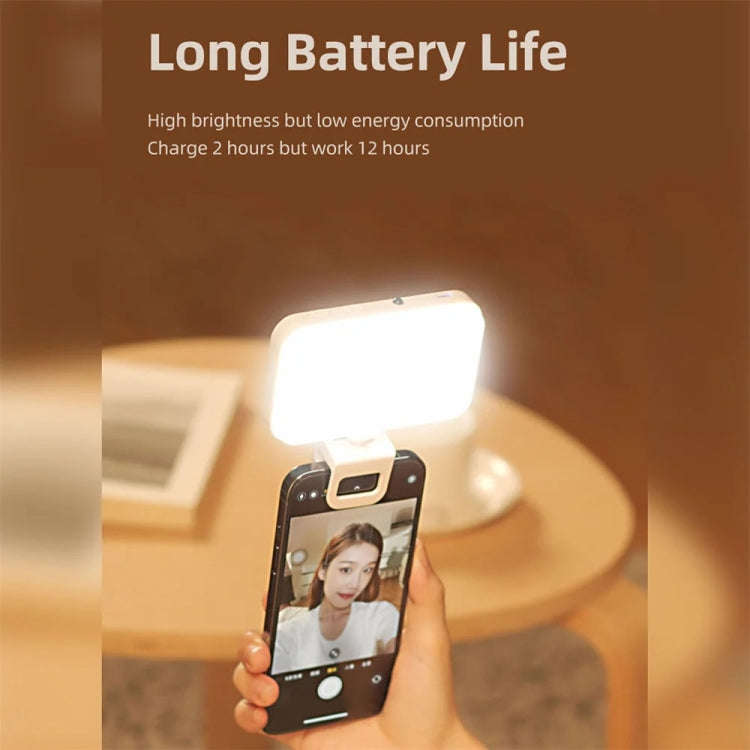 66 LEDs Selfie Fill Light Rechargeable 3 Modes Clip-on Pocket Light For Phone, Laptop, Tablet Mee...