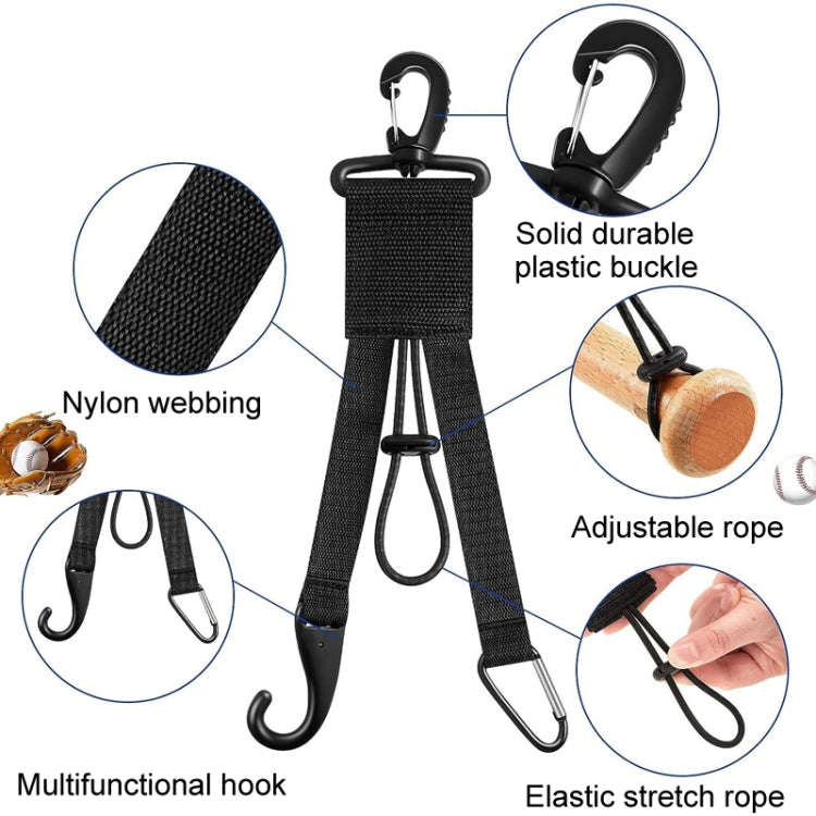Multifunctional Strapping Hook Buckle Portable Packing Hook Webbing(Black)