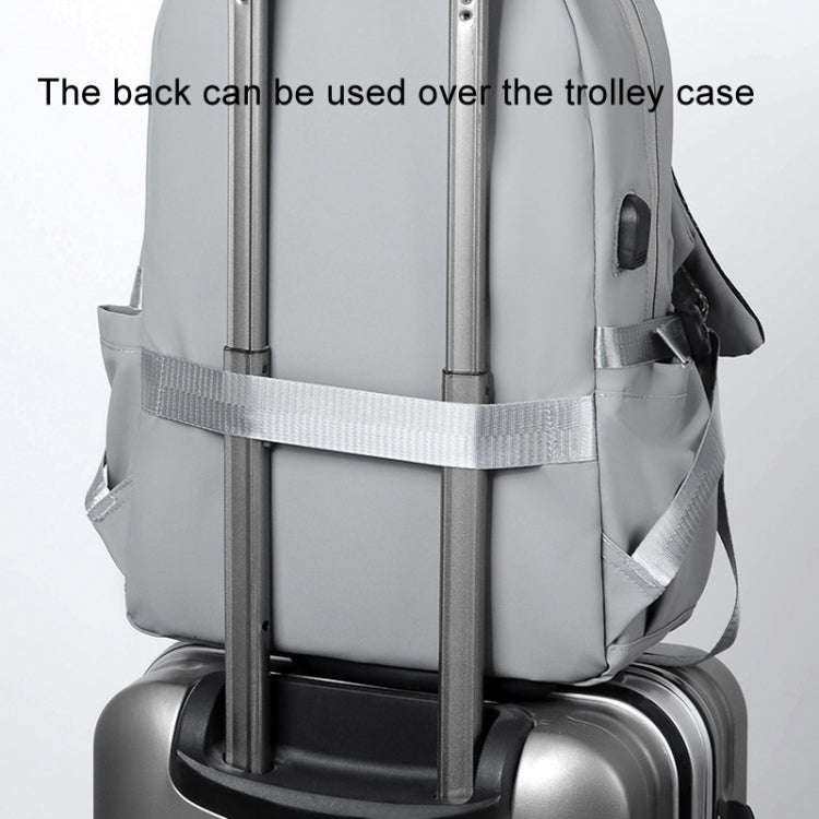 WEIXIER B682 Large Capacity Double Shoulder Backpack Casual Waterproof Travel Bag(Dark Gray)