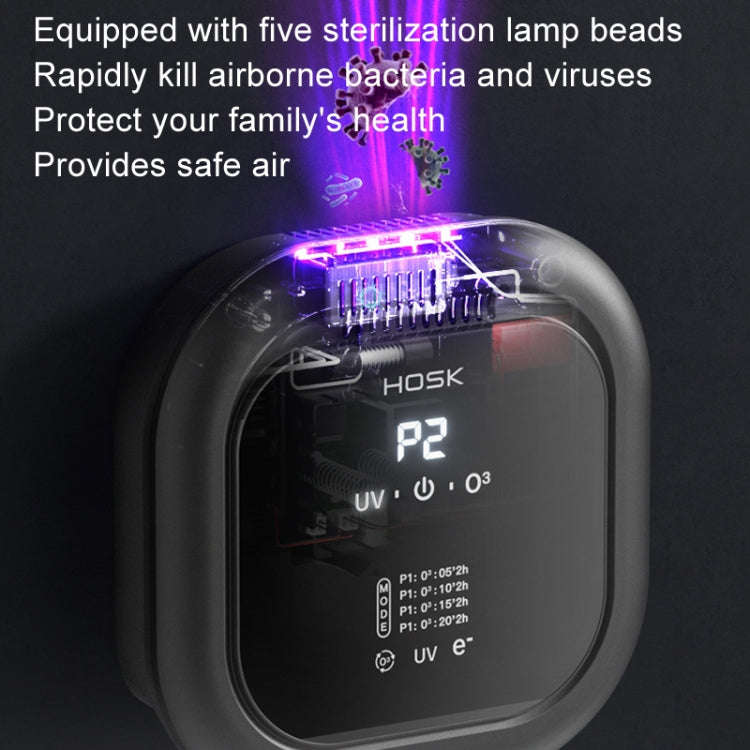 HOSK XT-01 UV Pet Air Purifier Household Deodorant Ozone Generator, Size: Charging(White)