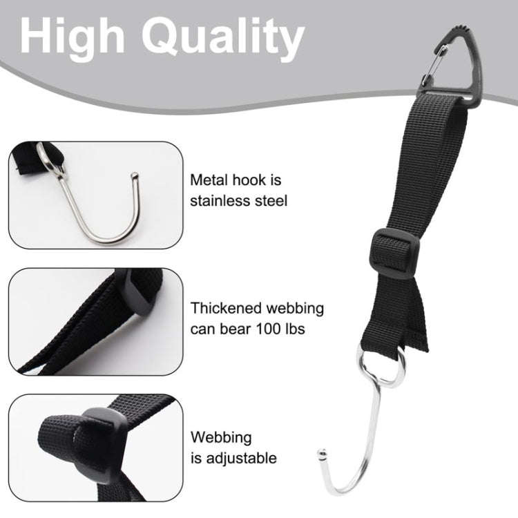 A62 Automobile Stroller Storage Hooks Car Multifunctional Seat Rear Hangers(Black)