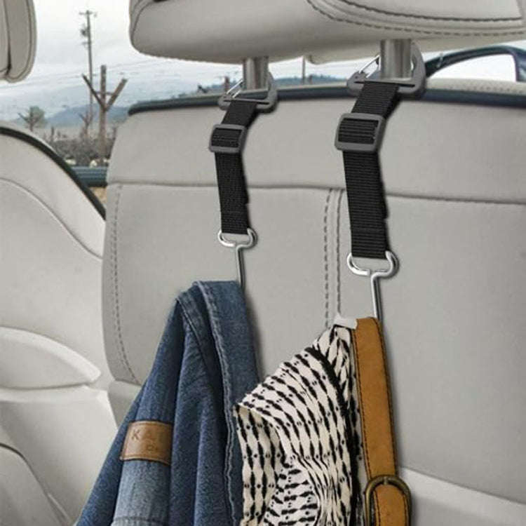 A62 Automobile Stroller Storage Hooks Car Multifunctional Seat Rear Hangers(Black)