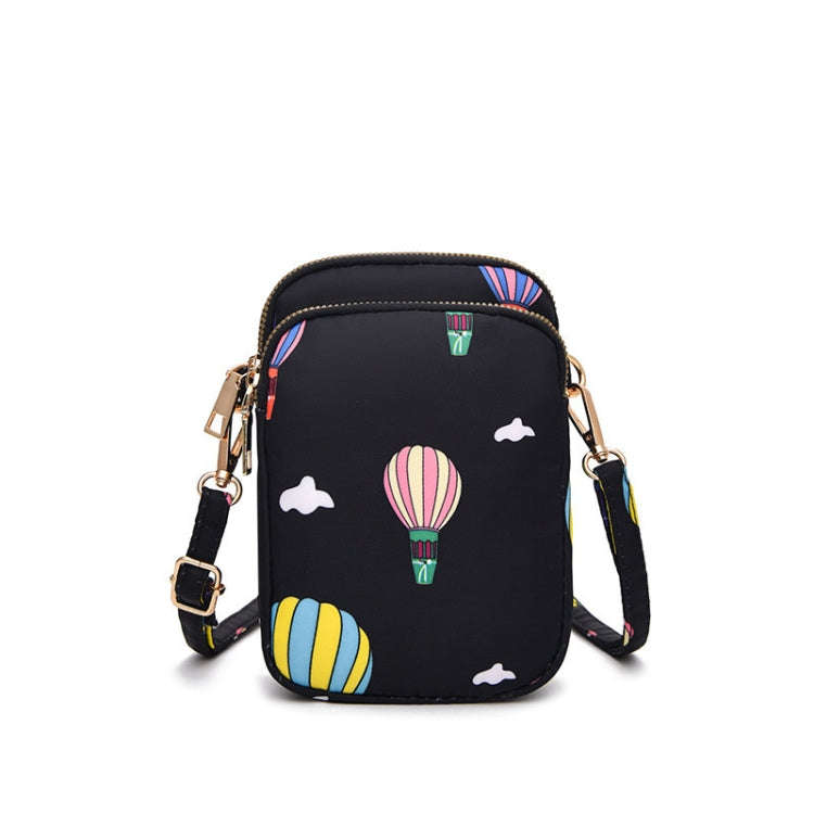 Crossbody Mobile Phone Bag Mini Vertical Coin Purse For Women Back Headphone Hole Design(Black Ba...