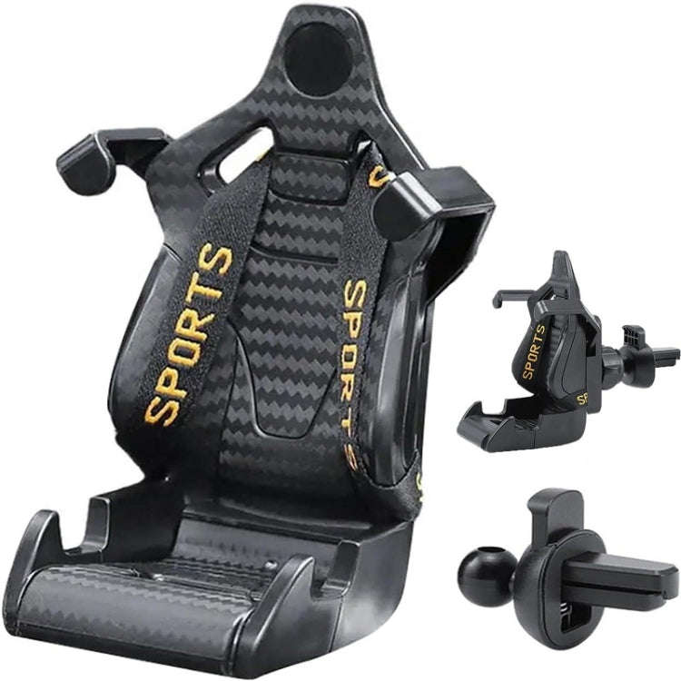 Car Gravity Air Outlet Navigation Mobile Phone Holder(Yellow Ribbon)