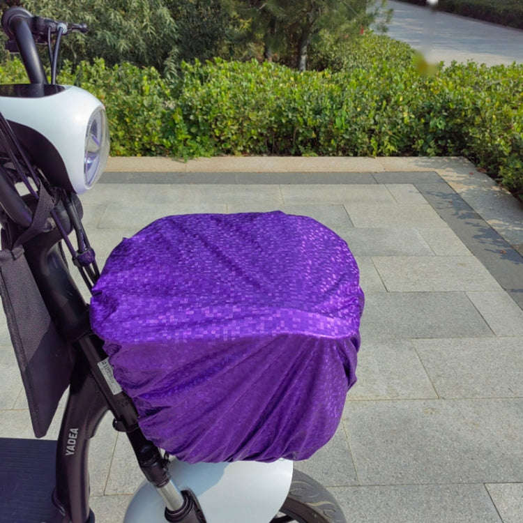 Battery Car Front Basket Rain Cover Bicycle Basket Waterproof Bag Universal, Size: Large(Purple)