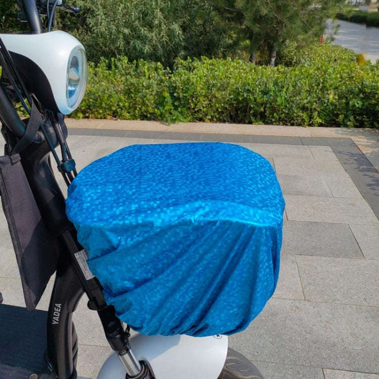 Battery Car Front Basket Rain Cover Bicycle Basket Waterproof Bag Universal, Size: Super Large(Blue)