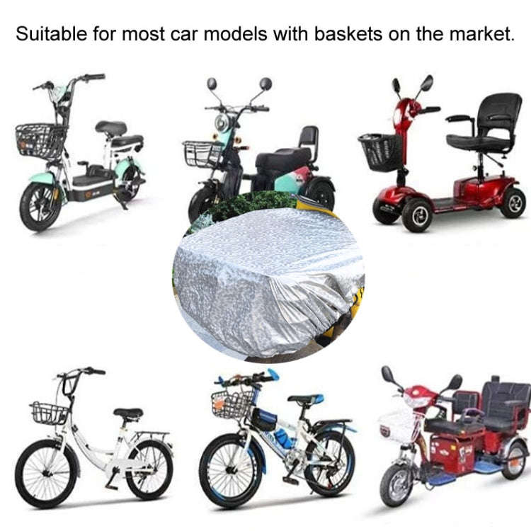 Battery Car Front Basket Rain Cover Bicycle Basket Waterproof Bag Universal, Size: Super Large(Blue)