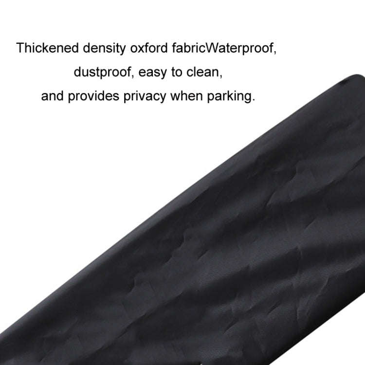 1pair Dustproof Waterproof Thickened Oxford Cloth License Plate Cover(Black)