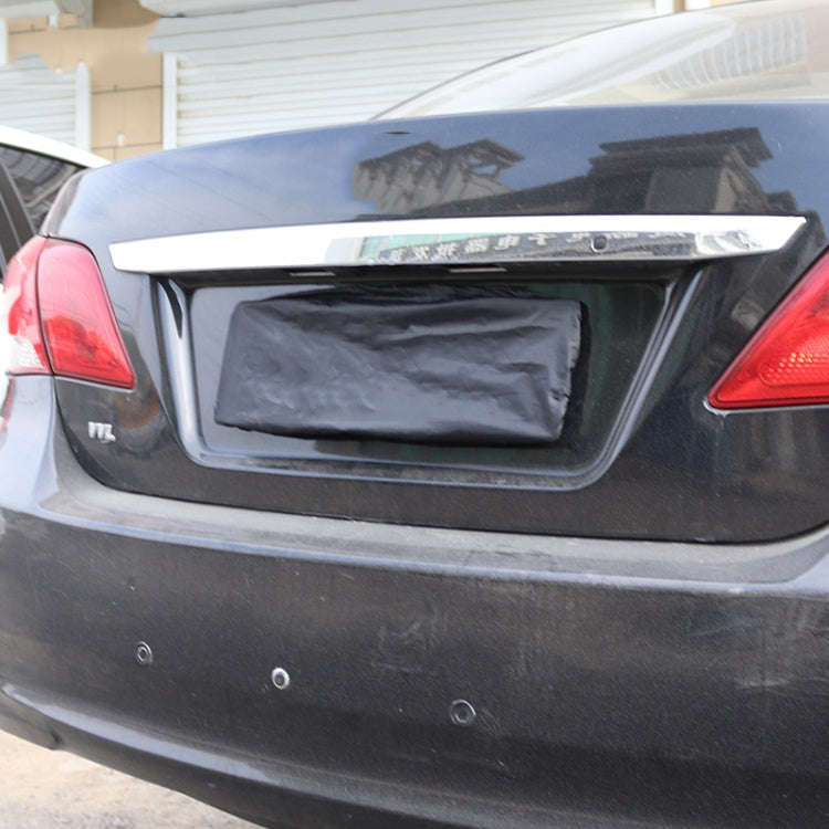 1pair Dustproof Waterproof Thickened Oxford Cloth License Plate Cover(Black)