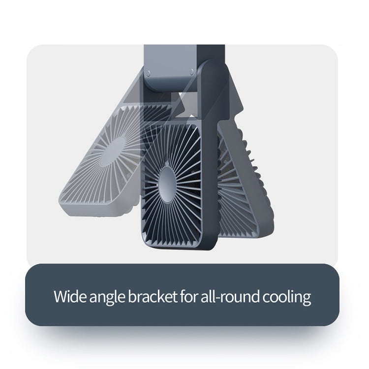 HX-123 USB Charging Wall-mounted Desktop Folding Thin and Light Small Fan(Blue)