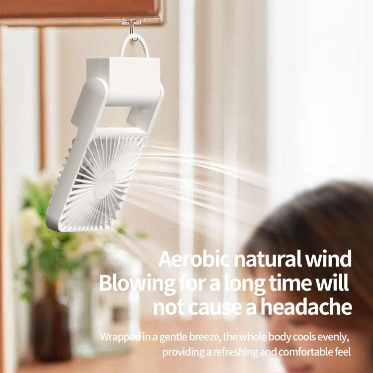 HX-123 USB Charging Wall-mounted Desktop Folding Thin and Light Small Fan(Blue)