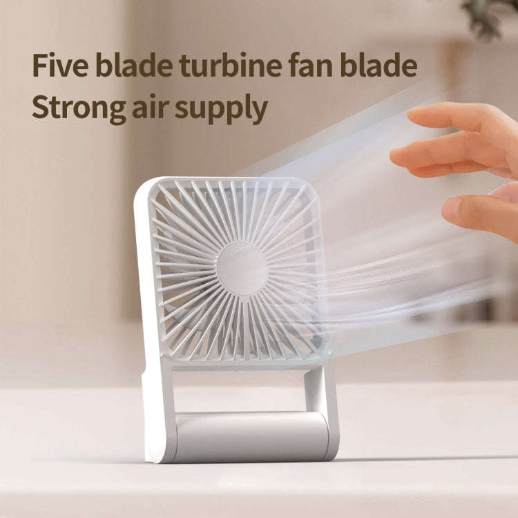 HX-123 USB Charging Wall-mounted Desktop Folding Thin and Light Small Fan(Blue)