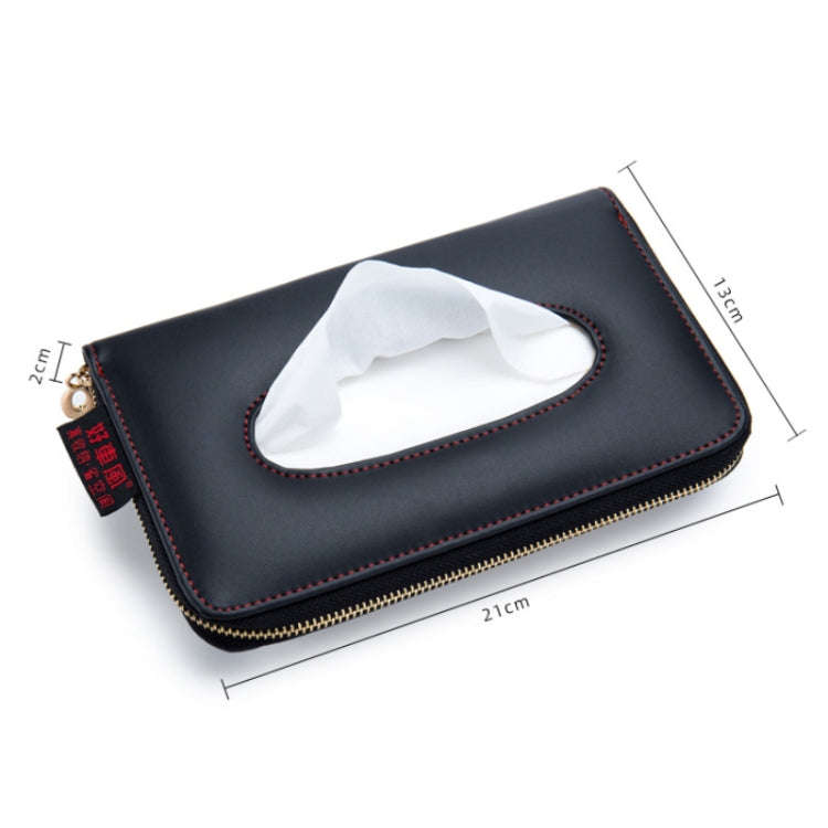Car Sun Visor Skylight Hanging Tissue Box(H053 Beige)