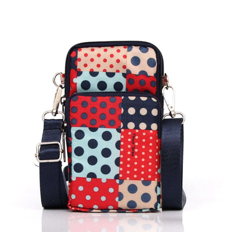 Printed Crossbody Mobile Phone Bag Mini Wallet With Arm Band, Style: Square Dot