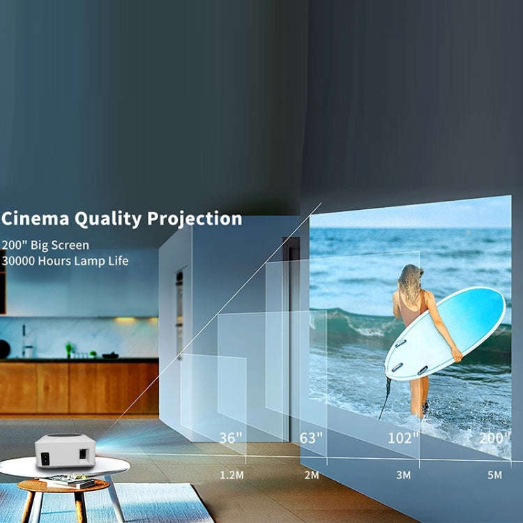 Y2S 1080P Mini LED WiFi Projector Support Wireless Wired Screen Mirroring Youtube Version(UK Plug)