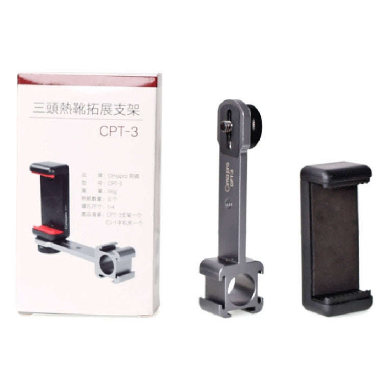 Cimapro CPT-3 Three-headed Hot Boot Bracket Adapter Mount LED Mic On Gimbal