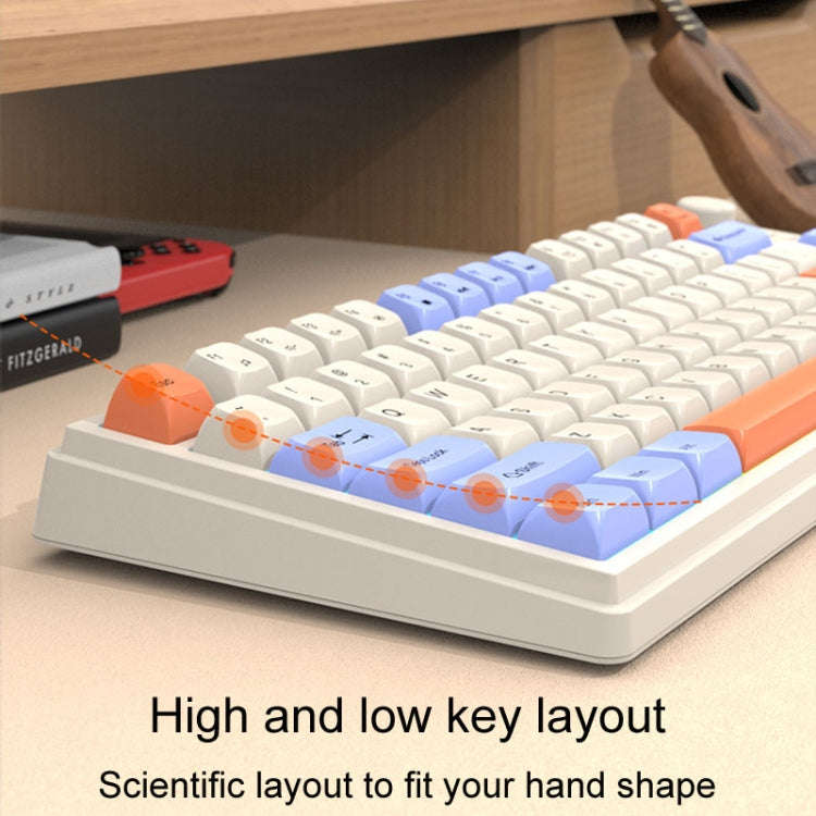 XUNSVFOX K81 Laptop Gaming Office Wired Illuminated Keyboard(Shimmer)