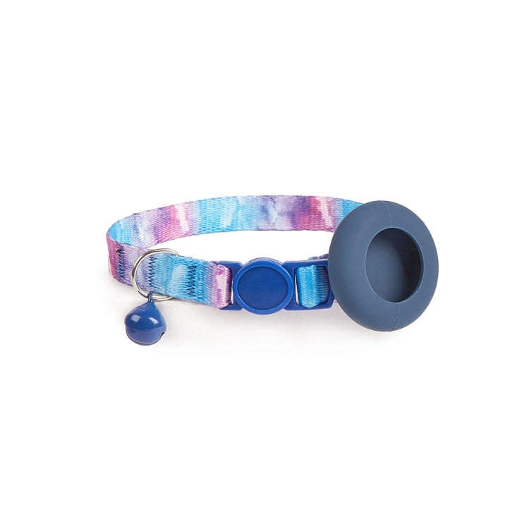 For AirTag Pet Collar Holder Print Design Case with Bell and Safety Buckle, Style: Fantasy Sky