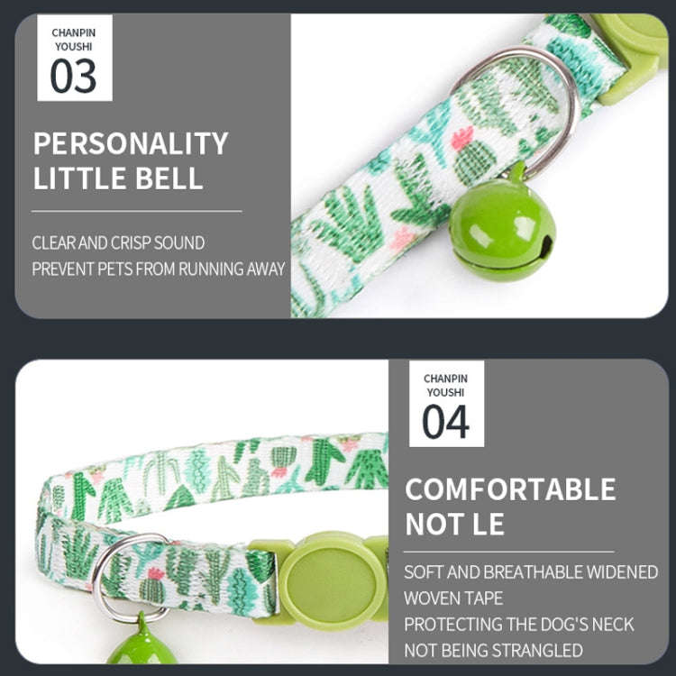 For AirTag Pet Collar Holder Print Design Case with Bell and Safety Buckle, Style: Pineapple Parrot