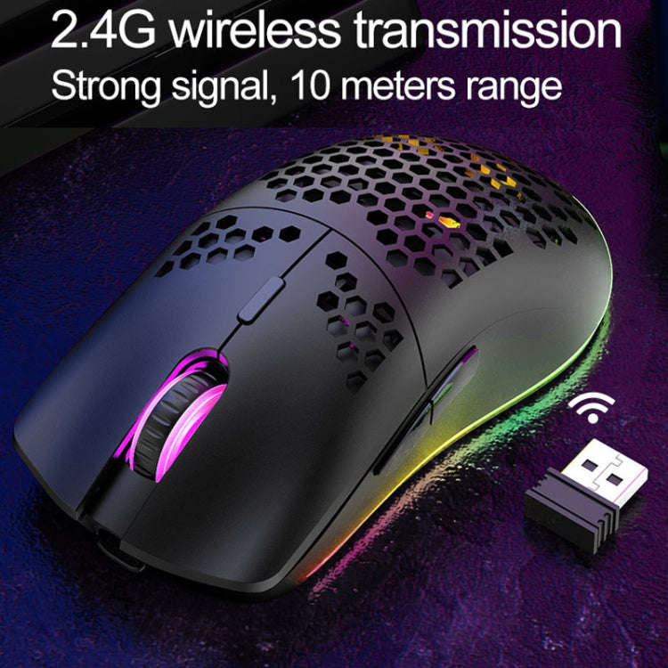 XUNSVFOX XYH80 Hollow Hole Rechargeable Wireless Gaming Mouse RGB Light Computer Office Mouse(Blue)