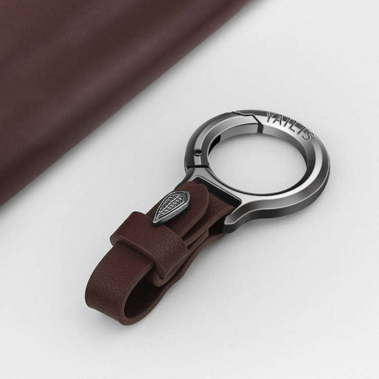 YAILIS Zinc Alloy Car Keychain Multi-functional Belt Hook Key Holder For Men & Women(Quartz Coffee)