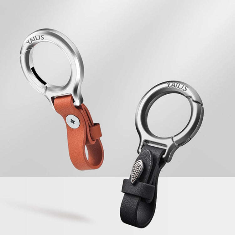 YAILIS Zinc Alloy Car Keychain Multi-functional Belt Hook Key Holder For Men & Women(Quartz Brown)