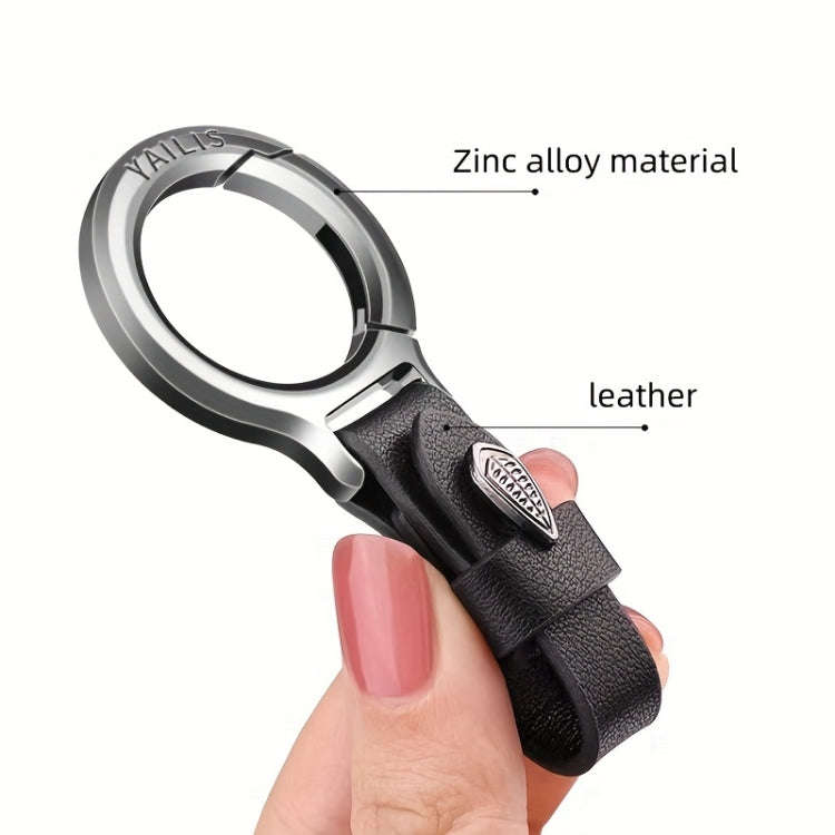 YAILIS Zinc Alloy Car Keychain Multi-functional Belt Hook Key Holder For Men & Women(Quartz Brown)