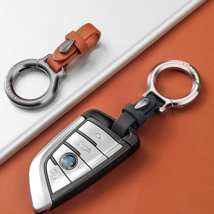 YAILIS Zinc Alloy Car Keychain Multi-functional Belt Hook Key Holder For Men & Women(Quartz Brown)