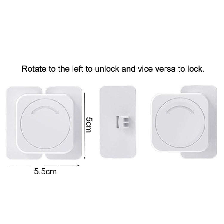 Multifunctional Baby Anti-pinch Door Latch Drawer Refrigerator Child Safety Lock(White)