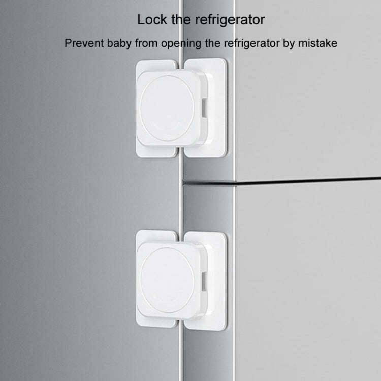 Multifunctional Baby Anti-pinch Door Latch Drawer Refrigerator Child Safety Lock(White)