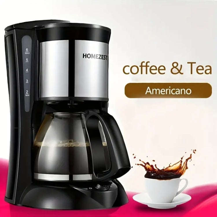 HOMEZEST 600W 0.65L  Automatic Drip Coffee Maker with Glass Carafe 2-6 Cup Capacity(323 Black UK ...