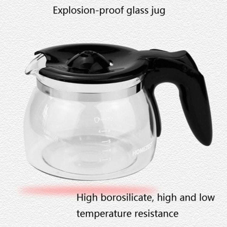 HOMEZEST 600W 0.65L  Automatic Drip Coffee Maker with Glass Carafe 2-6 Cup Capacity(323 Black UK ...
